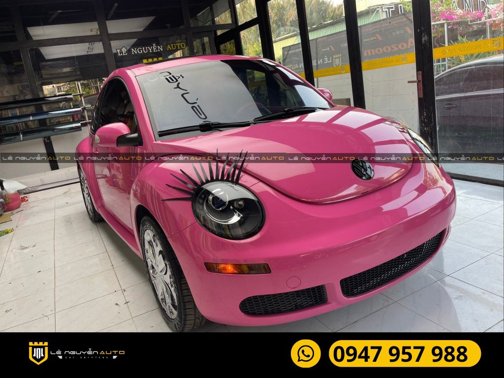 WRAP ĐỔI MÀU HỒNG XE VOLKSWAGEN BEETLE DUNE