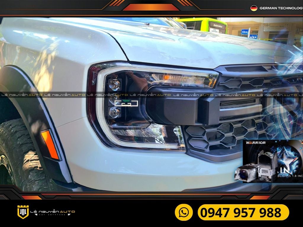 FORD RANGER RAPTOR 2023 - BI LED CAPTAIN & BI GẦM WASP LED FOG LIGHT