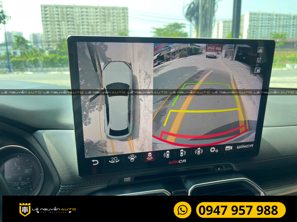 MÀN HÌNH LIỀN CAM 360 ĐỘ 13INCH XE MAZDA CX5