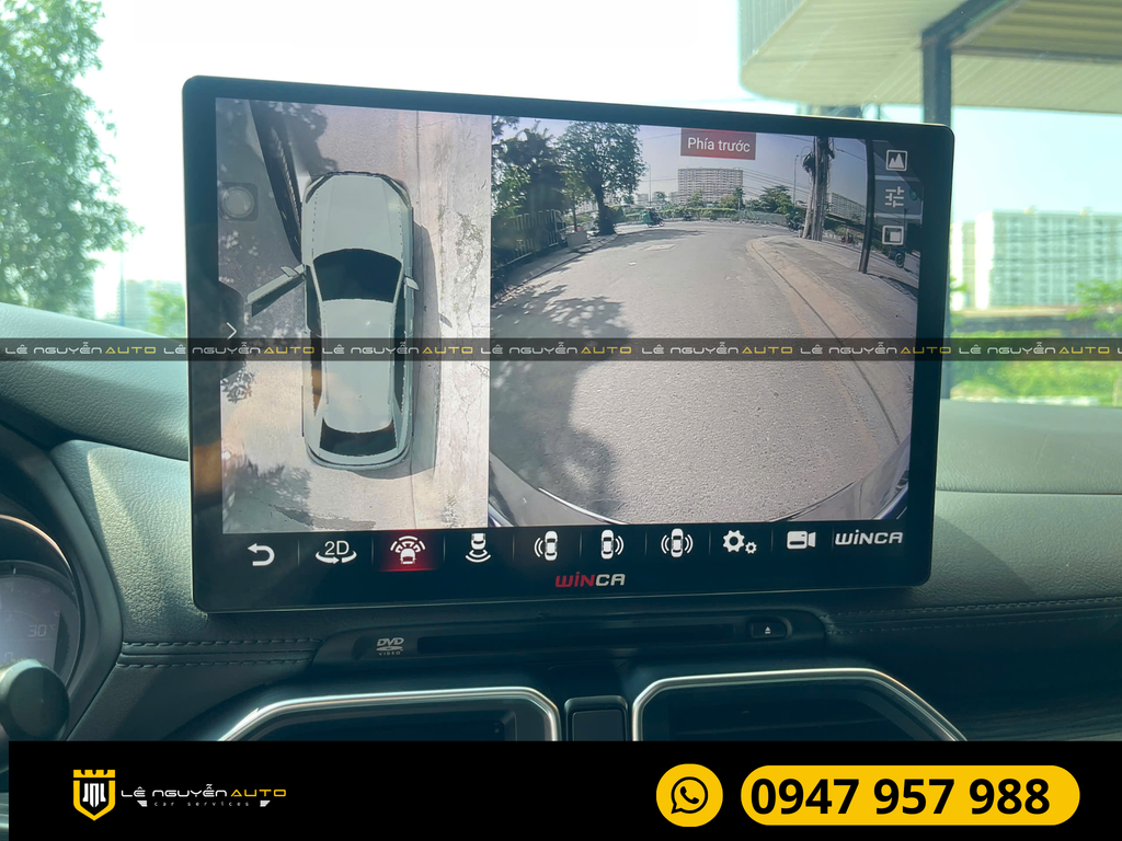 MÀN HÌNH LIỀN CAM 360 ĐỘ 13INCH XE MAZDA CX5