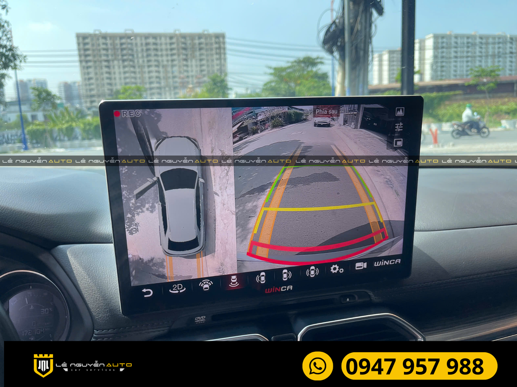 MÀN HÌNH LIỀN CAM 360 ĐỘ 13INCH XE MAZDA CX5