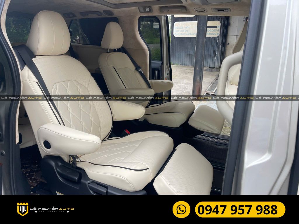 TOYOTA SIENNA 2015 BỌC DA Ý BỌC TRẦN DA LỘN ALCANTARA VÀ LÓT SÀN 6D 360 ĐỘ