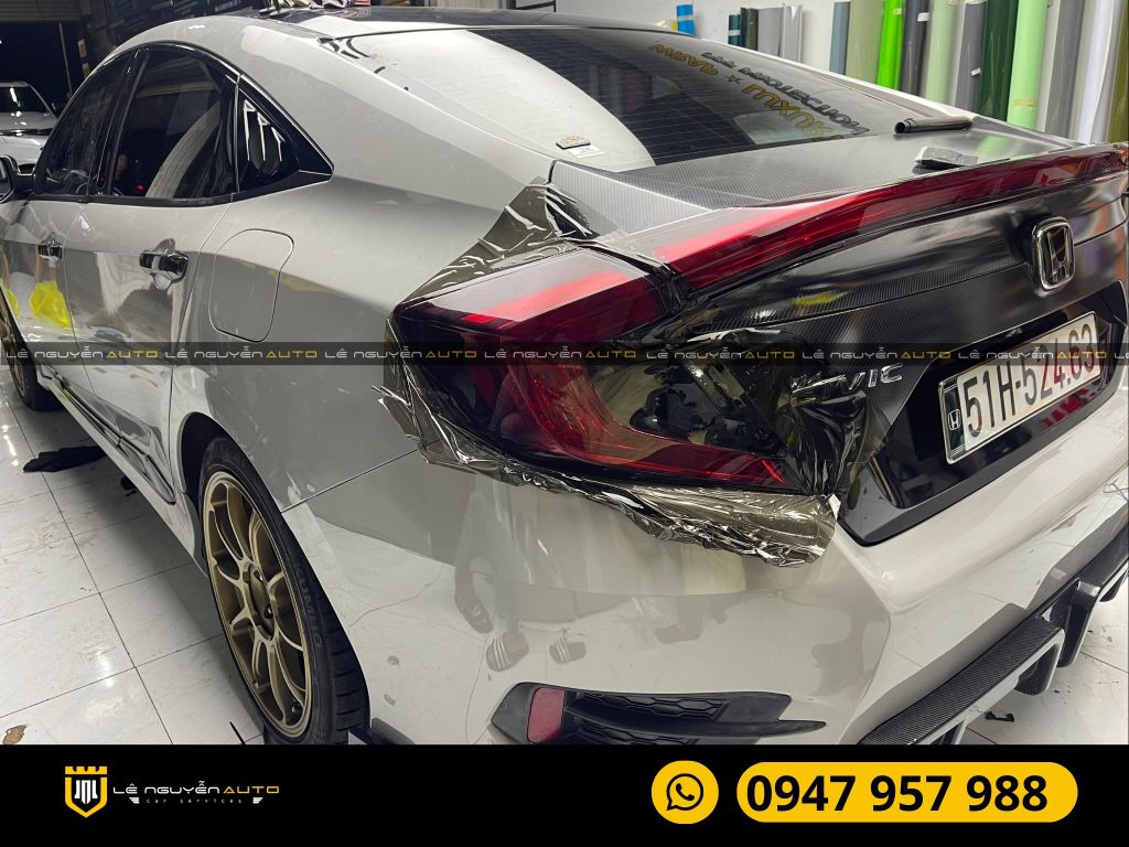 WRAP ĐỔI MÀU XÁM XI MĂNG XE HONDA CIVIC