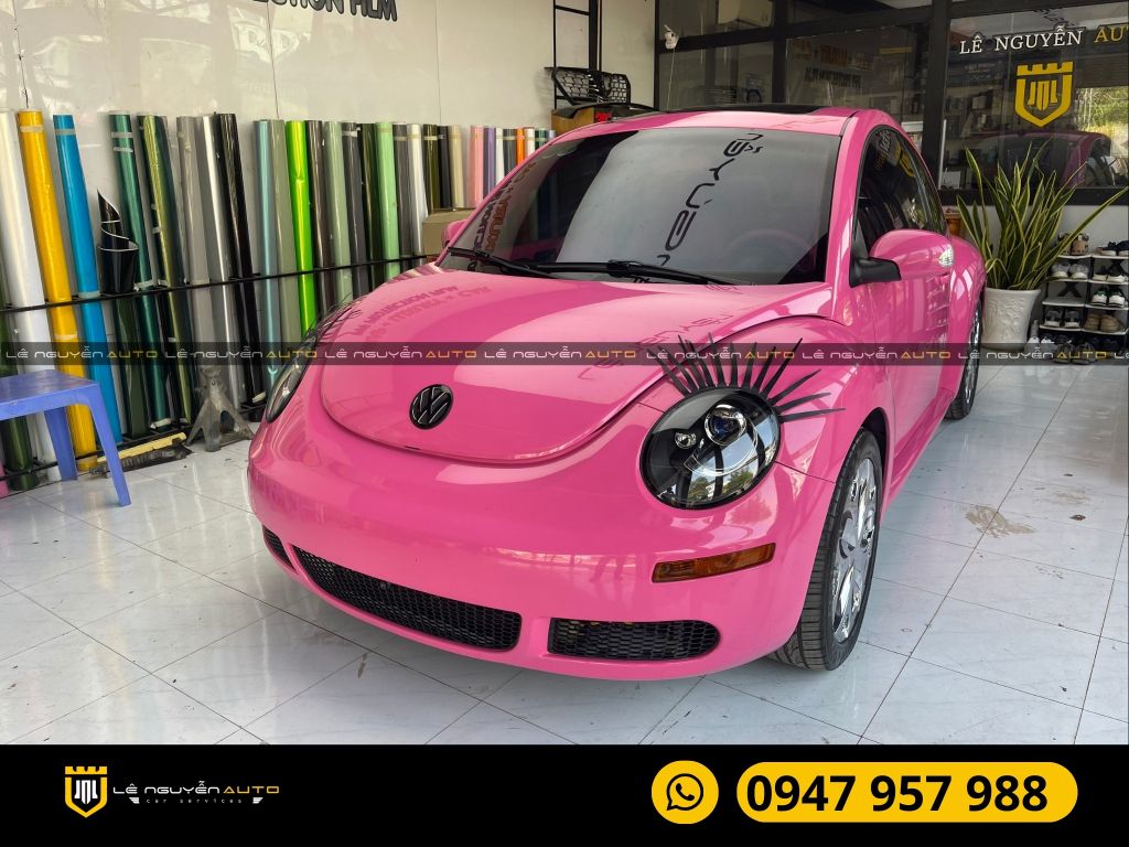 WRAP ĐỔI MÀU HỒNG XE VOLKSWAGEN BEETLE DUNE