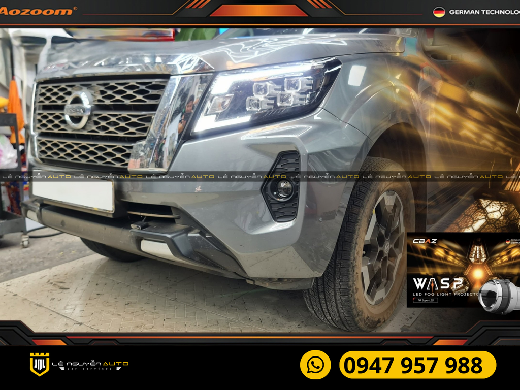 NISSAN NAVARA 2022 BI GẦM WASP LED FOG LIGHT