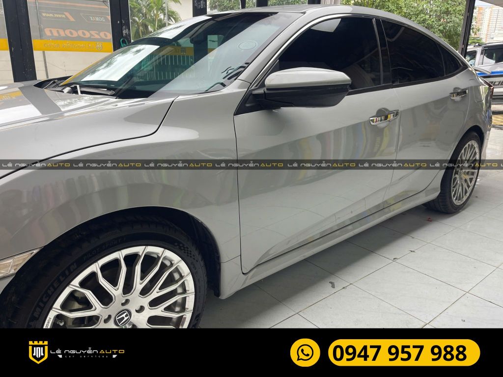 HONDA CIVIC DÁN WRAP ĐỔI MÀU XÁM XI MĂNG
