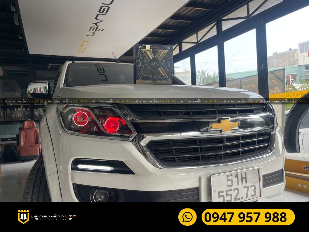 XE TRAILBLAZER ĐỘ ĐÈN BI TĂNG SÁNG AOZOOM DOMAX XLED PRO