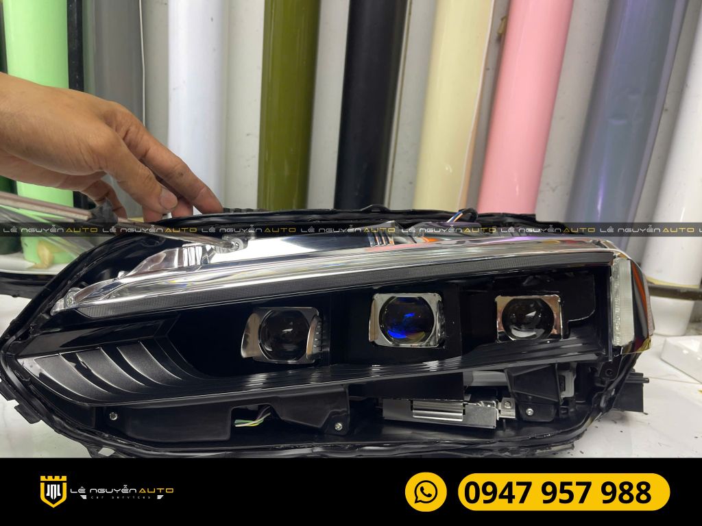 HONDA CIVIC 2024 ĐỘ ĐEN BI AOZOOM BI LED LASER THOR VÀ CAP