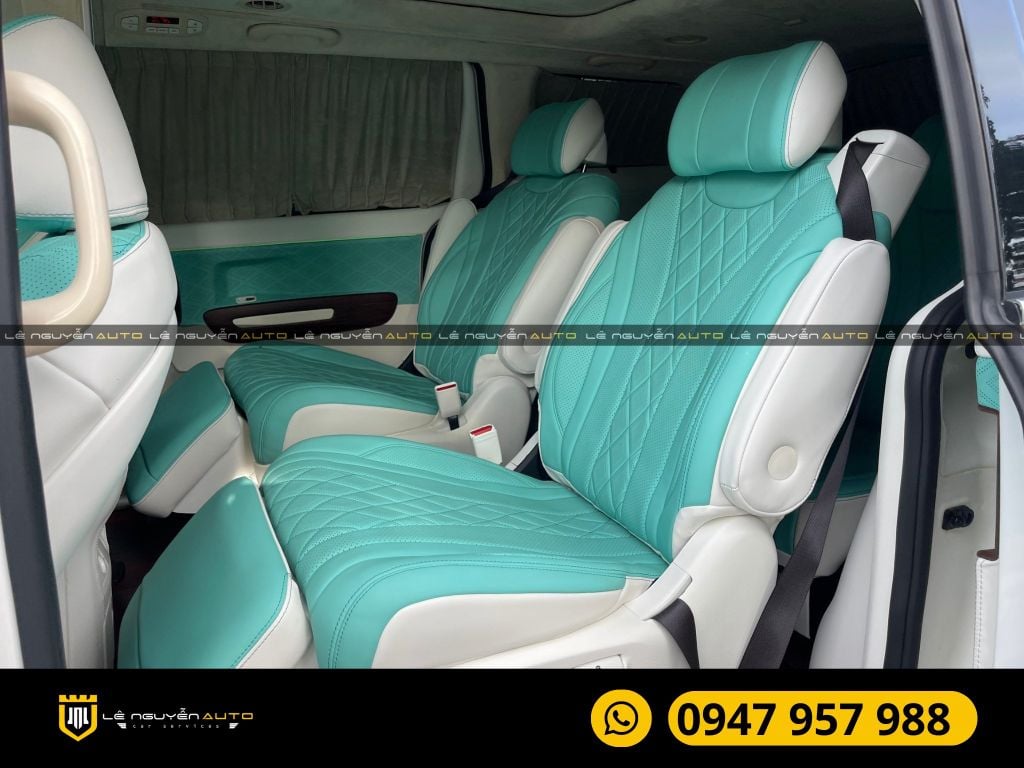 KIA SEDONA ĐỘ GHẾ LIMUOSINE ĐỔI MÀU NỘI THẤT
