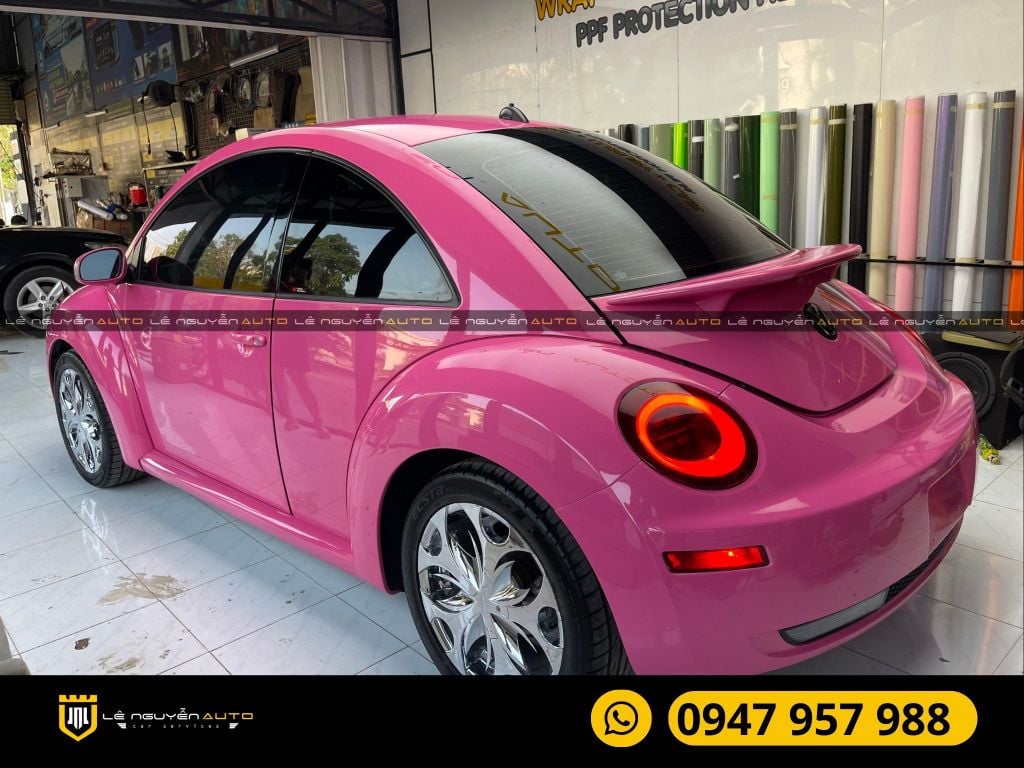 WRAP ĐỔI MÀU HỒNG XE VOLKSWAGEN BEETLE DUNE