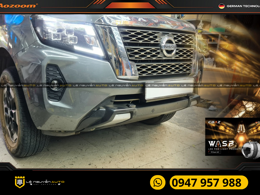 NISSAN NAVARA 2022 BI GẦM WASP LED FOG LIGHT