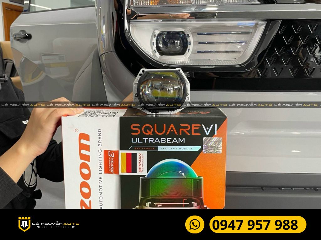 VINFAST VF3 ĐỘ ĐÈN SQUARE V1