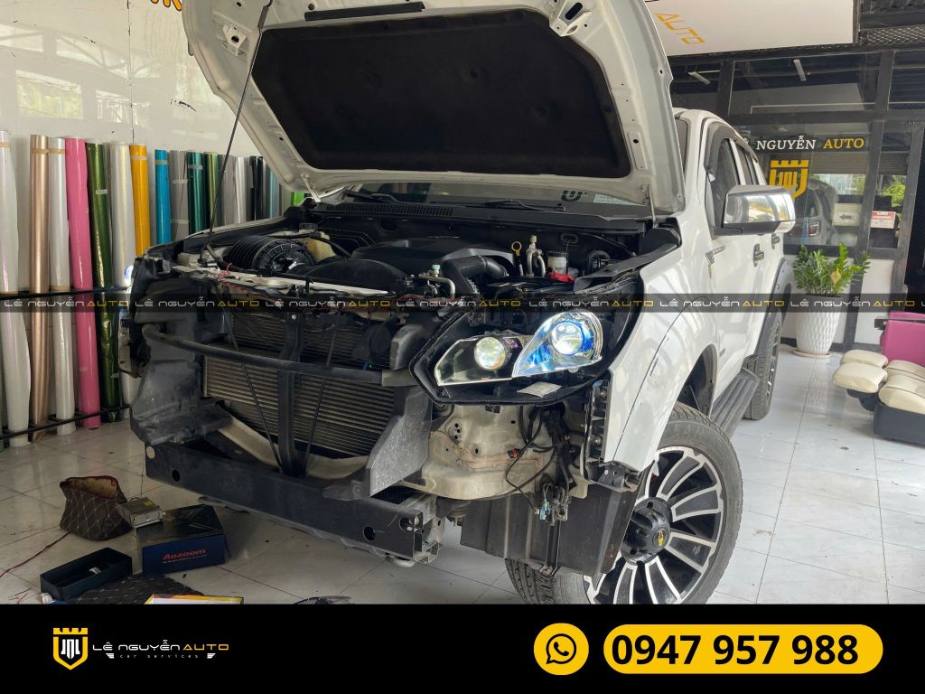 XE TRAILBLAZER ĐỘ ĐÈN BI TĂNG SÁNG AOZOOM DOMAX XLED PRO