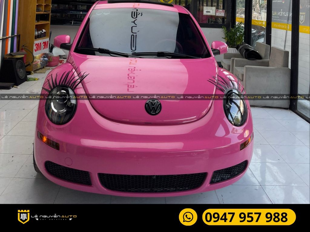 WRAP ĐỔI MÀU HỒNG XE VOLKSWAGEN BEETLE DUNE