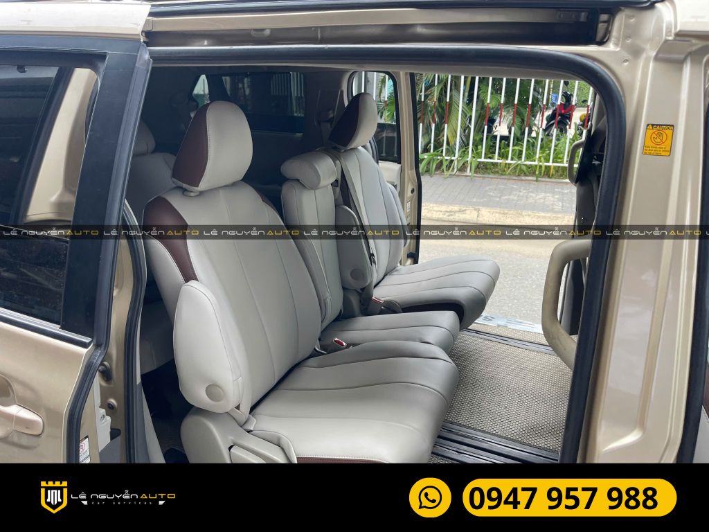 TOYOTA SIENNA BỌC GHẾ DA NAPPA BÀN LÀM VIỆC ỐP LƯNG GHẾ CHỈNH ĐIỆN
