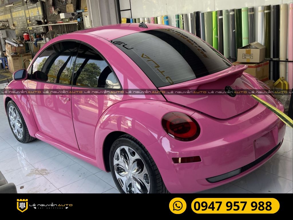 WRAP ĐỔI MÀU HỒNG XE VOLKSWAGEN BEETLE DUNE