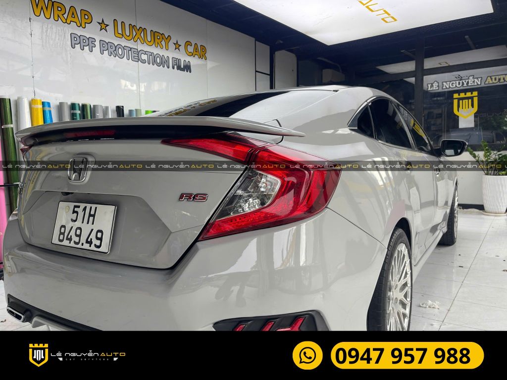 HONDA CIVIC DÁN WRAP ĐỔI MÀU XÁM XI MĂNG