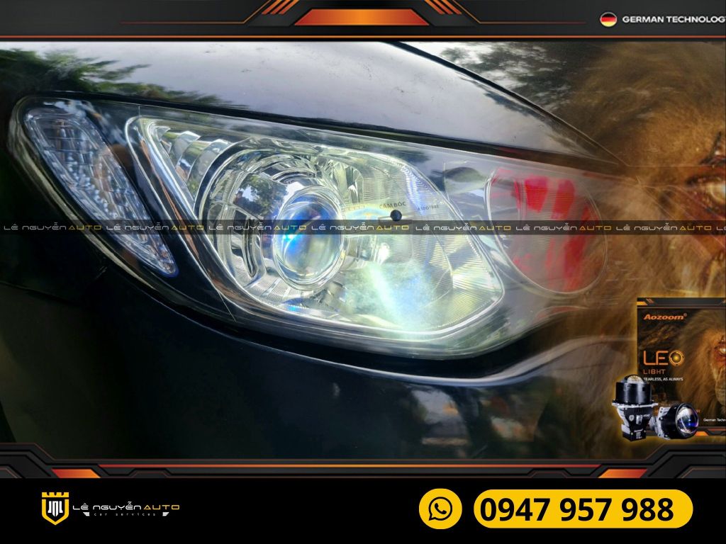HONDA CIVIC 2006- BI LED LEO LIGHT & BI GẦM WASP LED FOG LIGHT