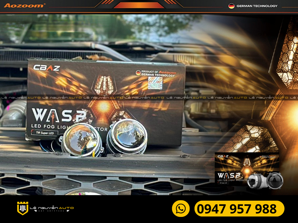 NISSAN NAVARA 2022 BI GẦM WASP LED FOG LIGHT