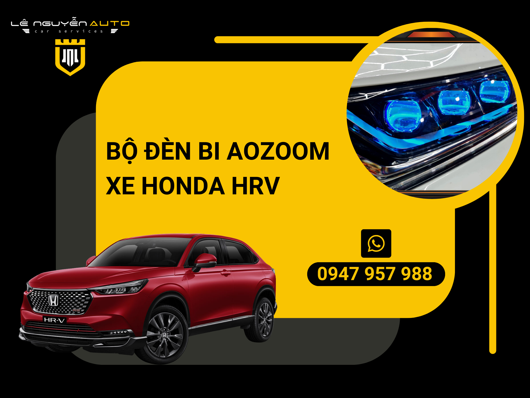  Bộ Đèn Bi Aozoom Cho Xe Honda HRV 