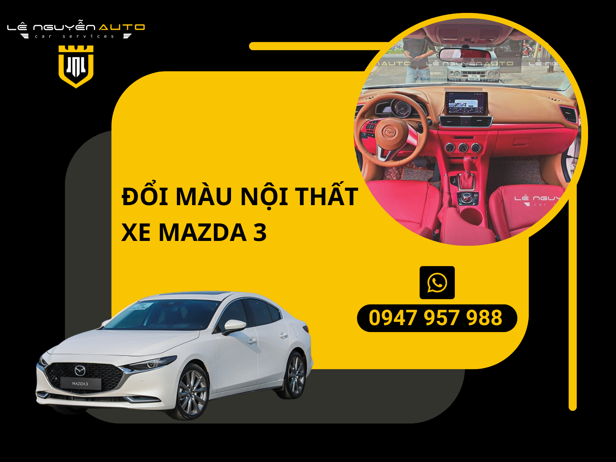  Đổi Màu Nội Thất Mazda 3 