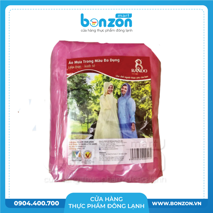 ÁO MƯA TRONG MÀU ĐA DỤNG ( LOẠI TRƠN)