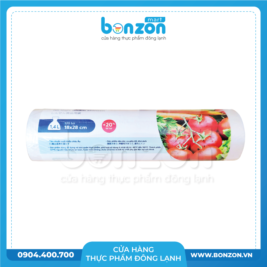 TÚI THỰC PHẨM TỰ HỦY SHINSEN 18 x 28CM (1.4L)