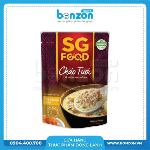 CHÁO TƯƠI THỊT THĂN BẰM BÍ ĐỎ SG FOOD (240G)