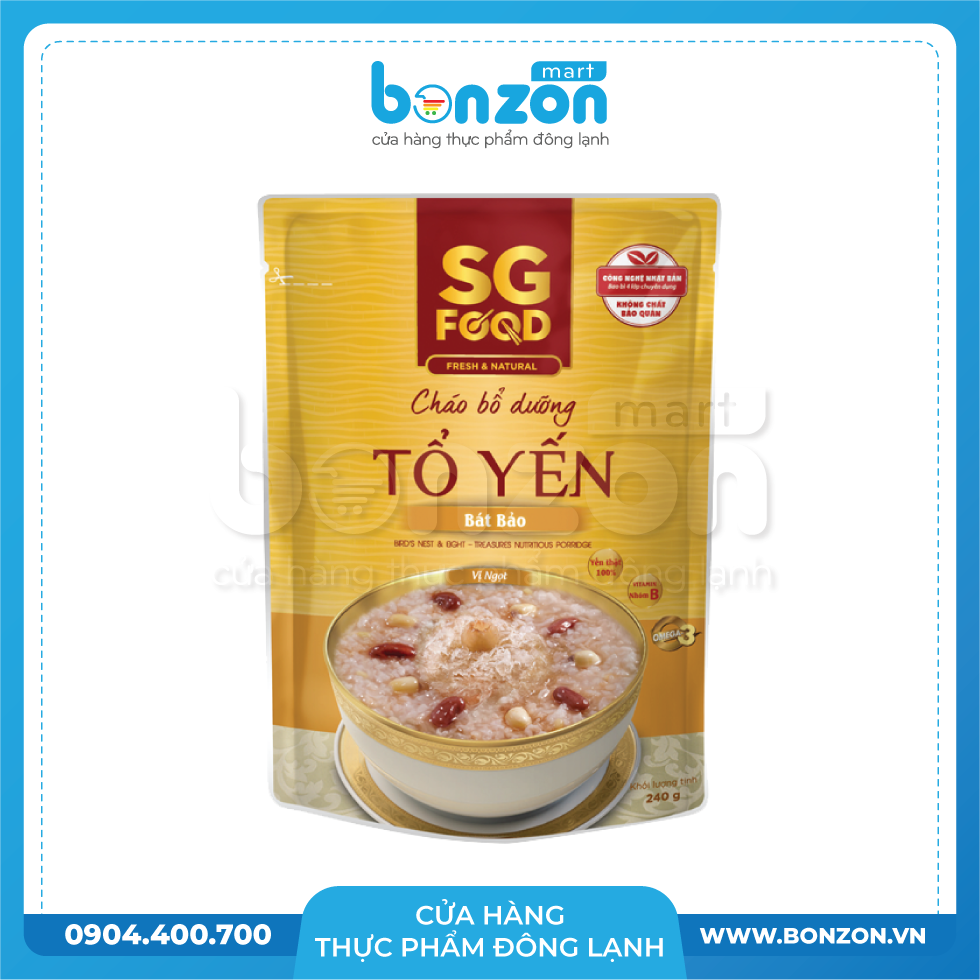 CHÁO BỔ DƯỠNG TỔ YẾN BÁT BẢO SG FOOD (240G)