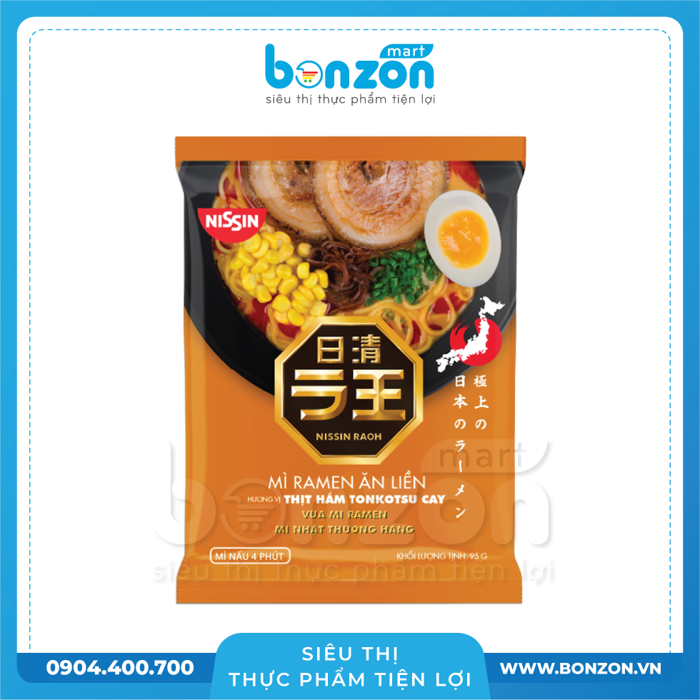 NISSIN RAOH – MÌ RAMEN ĂN LIỀN HƯƠNG VỊ THỊT HẦM TONKOTSU CAY