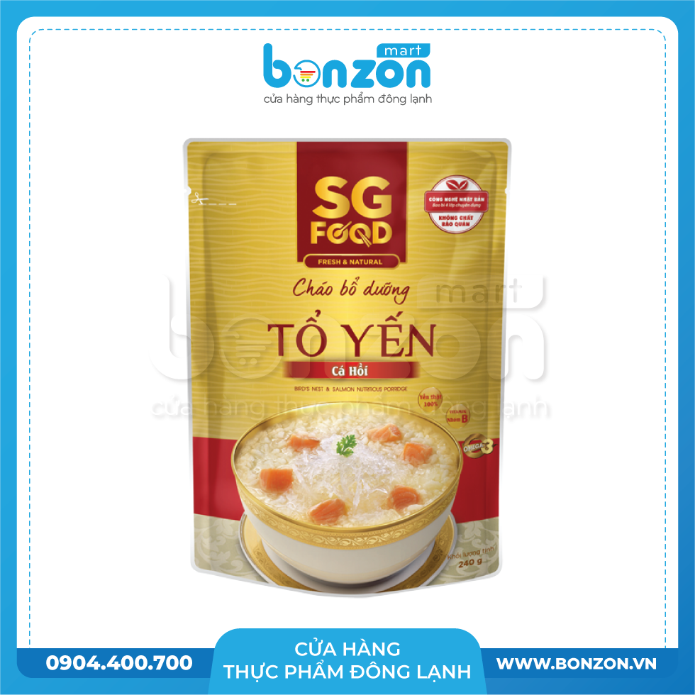 CHÁO BỔ DƯỠNG TỔ YẾN CÁ HỒI SG FOOD (240G)