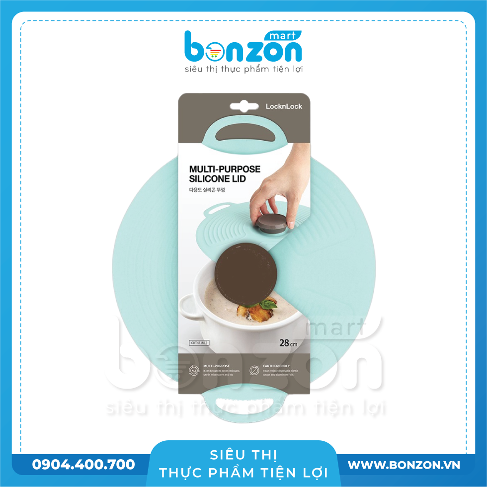NẮP NỒI BẰNG SILICONE MÀU MINT CKT431MIT