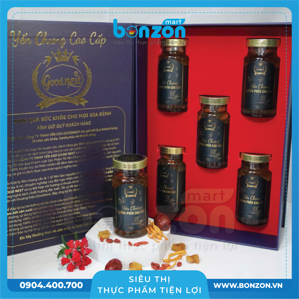  YẾN CHƯNG CAO CẤP GOOD NEST XANH/ĐỎ (5 Lọ X 150ML) 