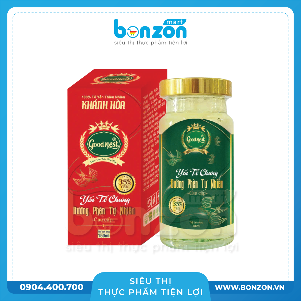 [MUA 2 TẶNG 2] YẾN TỔ CHƯNG ĐƯỜNG PHÈN TỰ NHIÊN GOOD NEST (150ML)