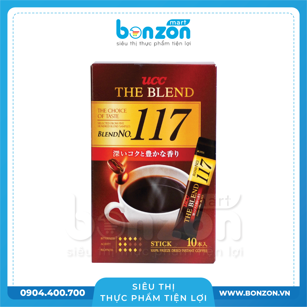 CÀ PHÊ HÒA TAN NGUYÊN CHẤT UCC 117 (10 GÓI)