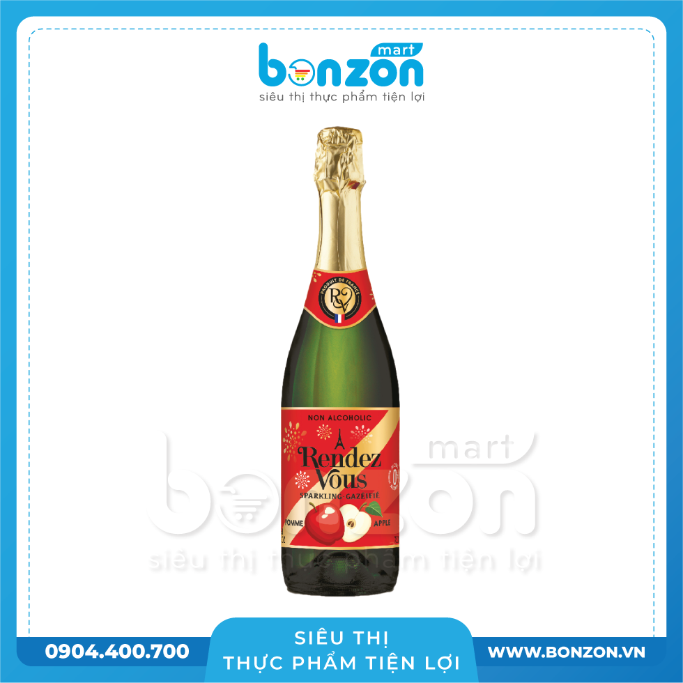 NƯỚC ÉP TÁO CÓ GAS RENDEZ VOUS PHÁP (750ML)