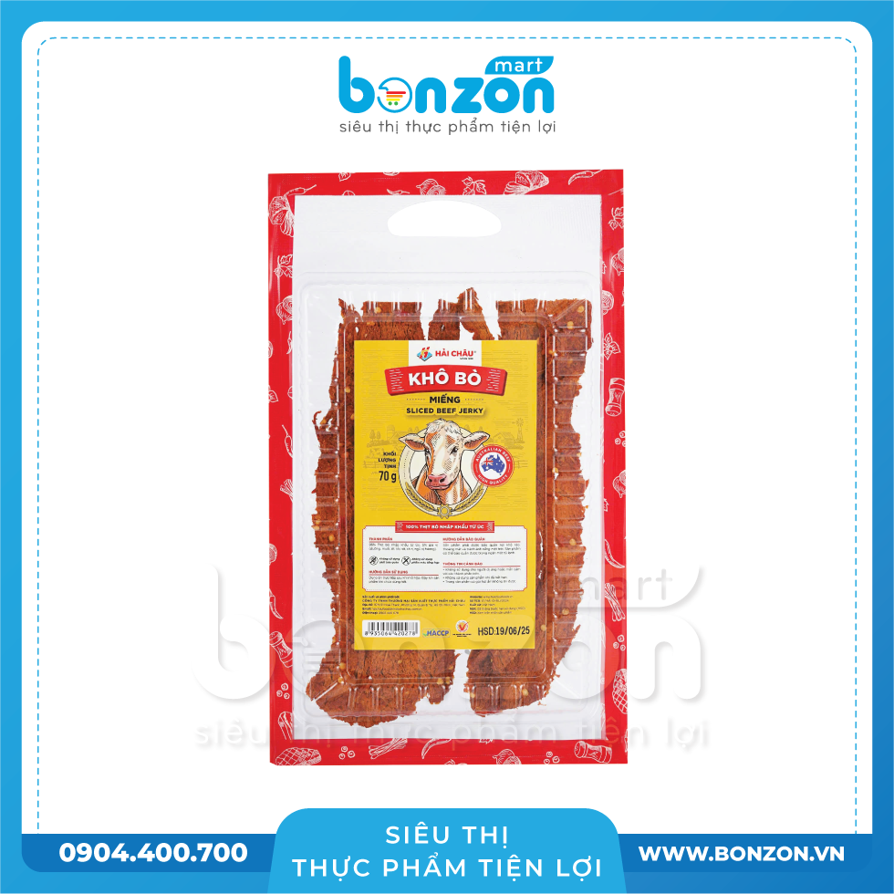 KHÔ BÒ MIẾNG HẢI CHÂU (70G)