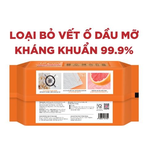 KHĂN LAU Ố DẦU NHÀ BẾP LET GREEN 30 MIẾNG