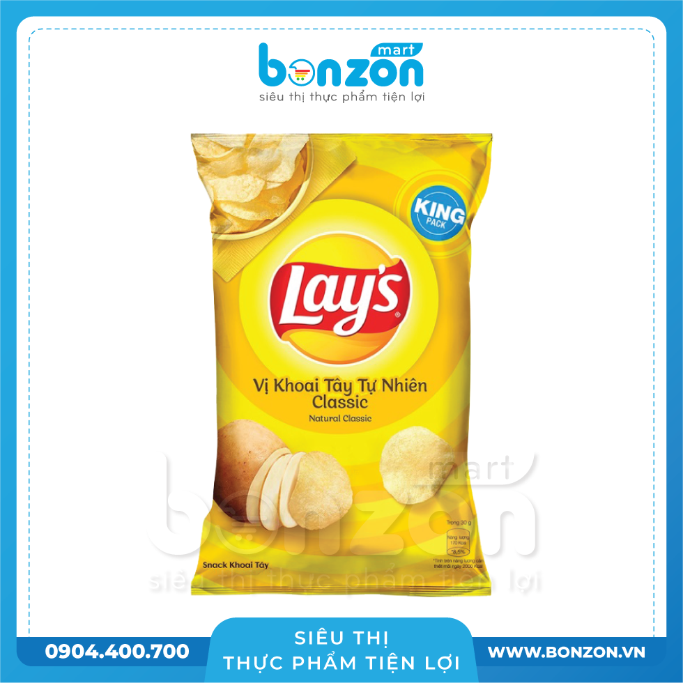 LAY'S VỊ KHOAI TÂY TỰ NHIÊN CLASSIC 54G