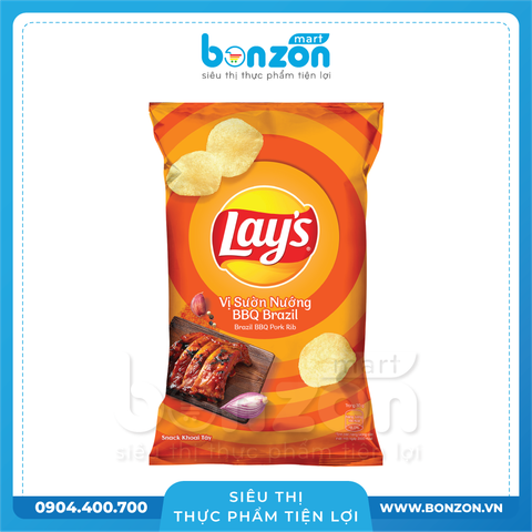 LAY'S VỊ SƯỜN NƯỚNG BBQ BRAZIL 54G