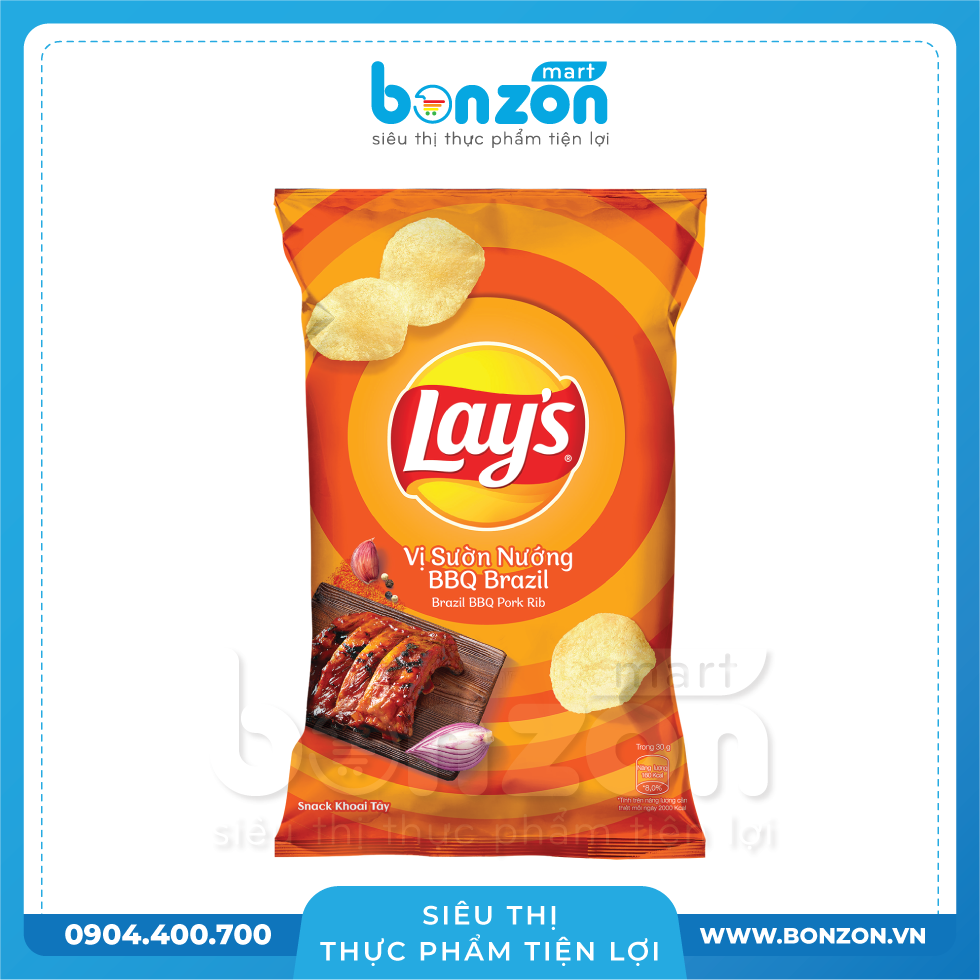  LAY'S VỊ SƯỜN NƯỚNG BBQ BRAZIL 54G 