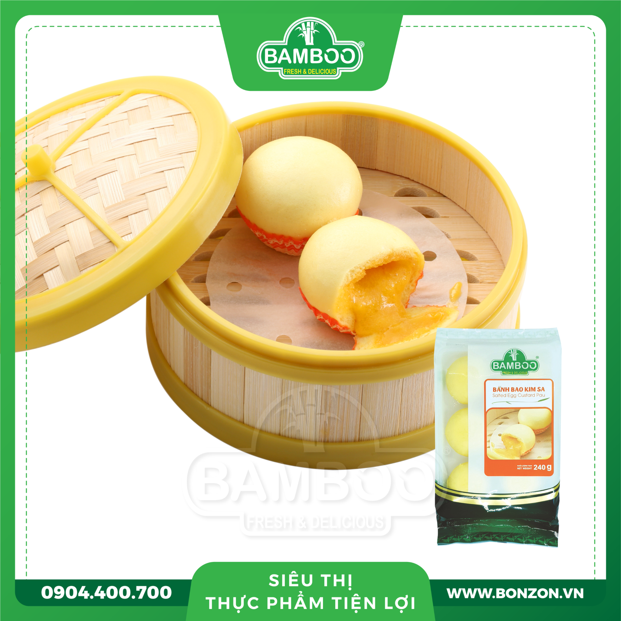 BÁNH  BAO KIM SA BAMBOO 40G (240G)