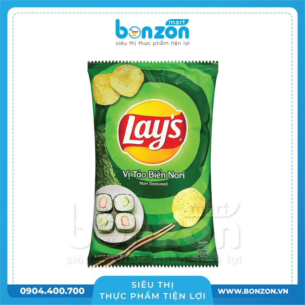 LAY'S VỊ TẢO BIỂN NORI 54G – BONZON - Siêu Thị Thực Phẩm Tiện Lợi