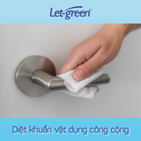  KHĂN GIẤY ƯỚT CỒN LET GREEN 10 MIẾNG 