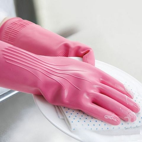 GĂNG TAY CAO SU 35CM MÀU HỒNG ETM805P