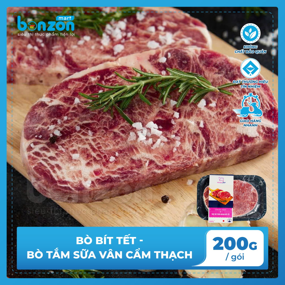 THĂN NGOẠI BÒ BÍT TẾT CẨM THẠCH SAKURA (200G)