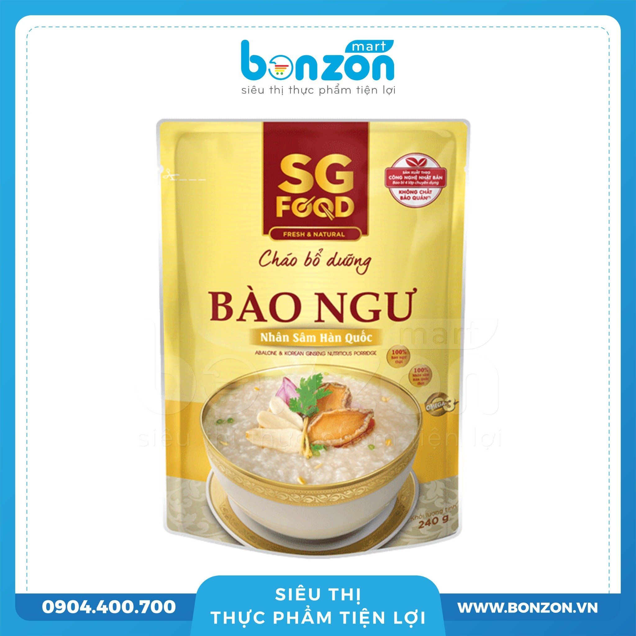 CHÁO BỔ DƯỠNG BÀO NGƯ NHÂN SÂM HÀN QUỐC (240G) 