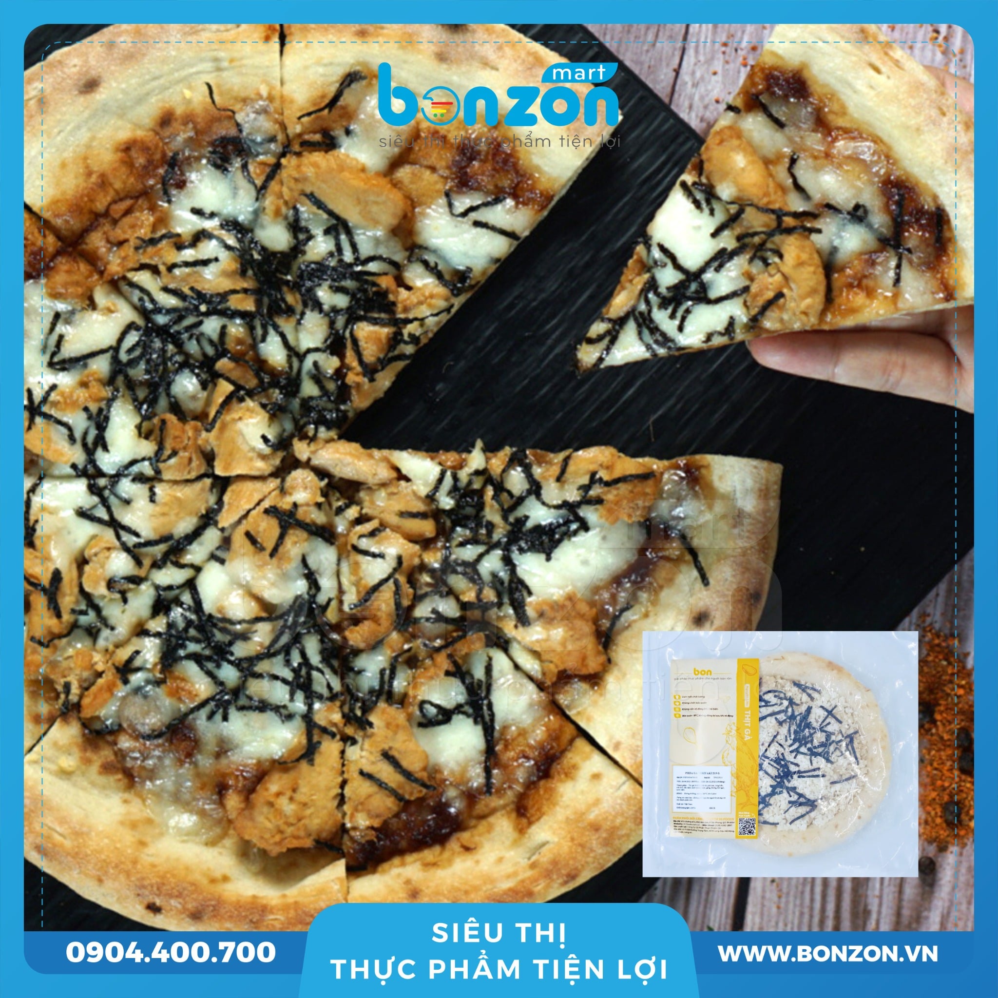 PIZZA GÀ XỐT TERIYAKY BON 18CM (215G)