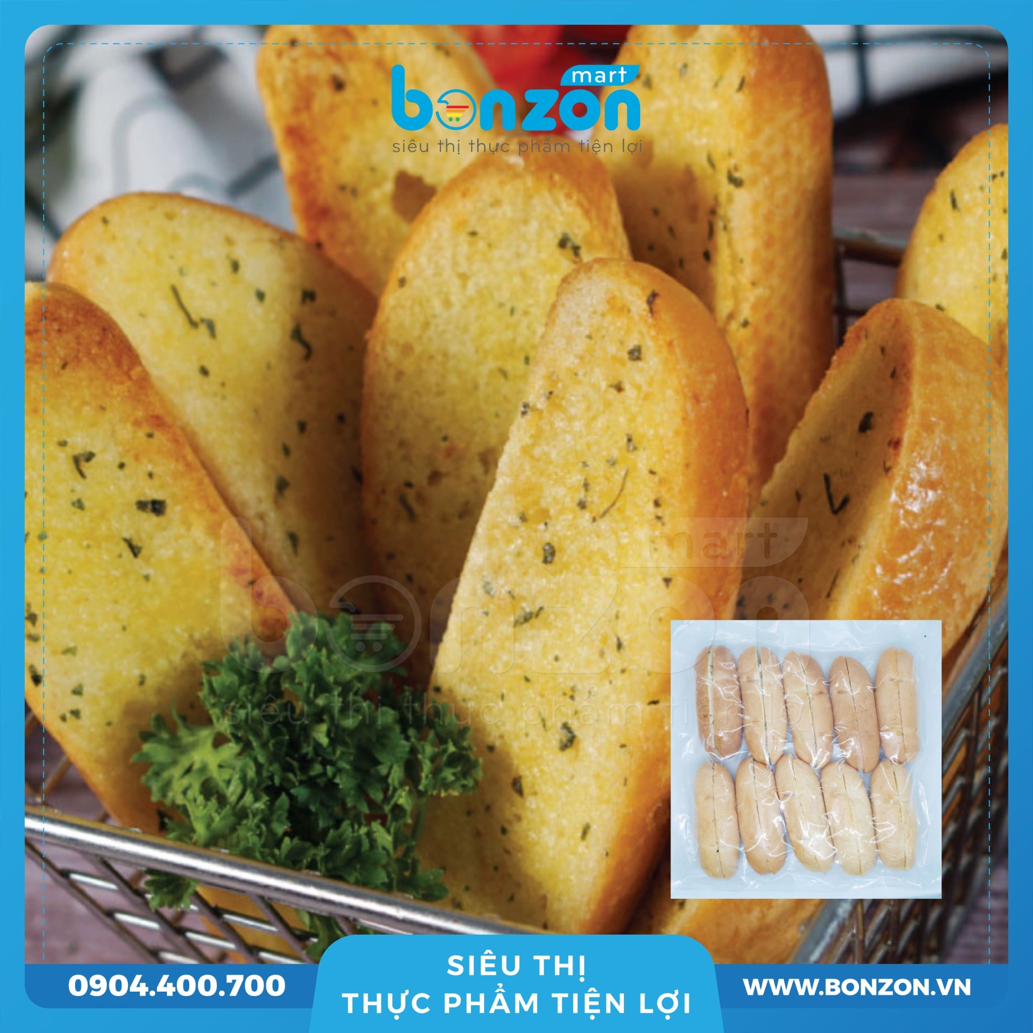 BÁNH MÌ BƠ TỎI 40G (400G)