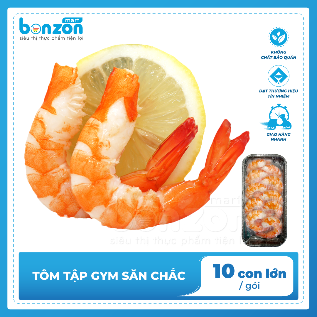 TÔM THẺ OXY HẤP ĂN LIỀN 3L (10 CON)